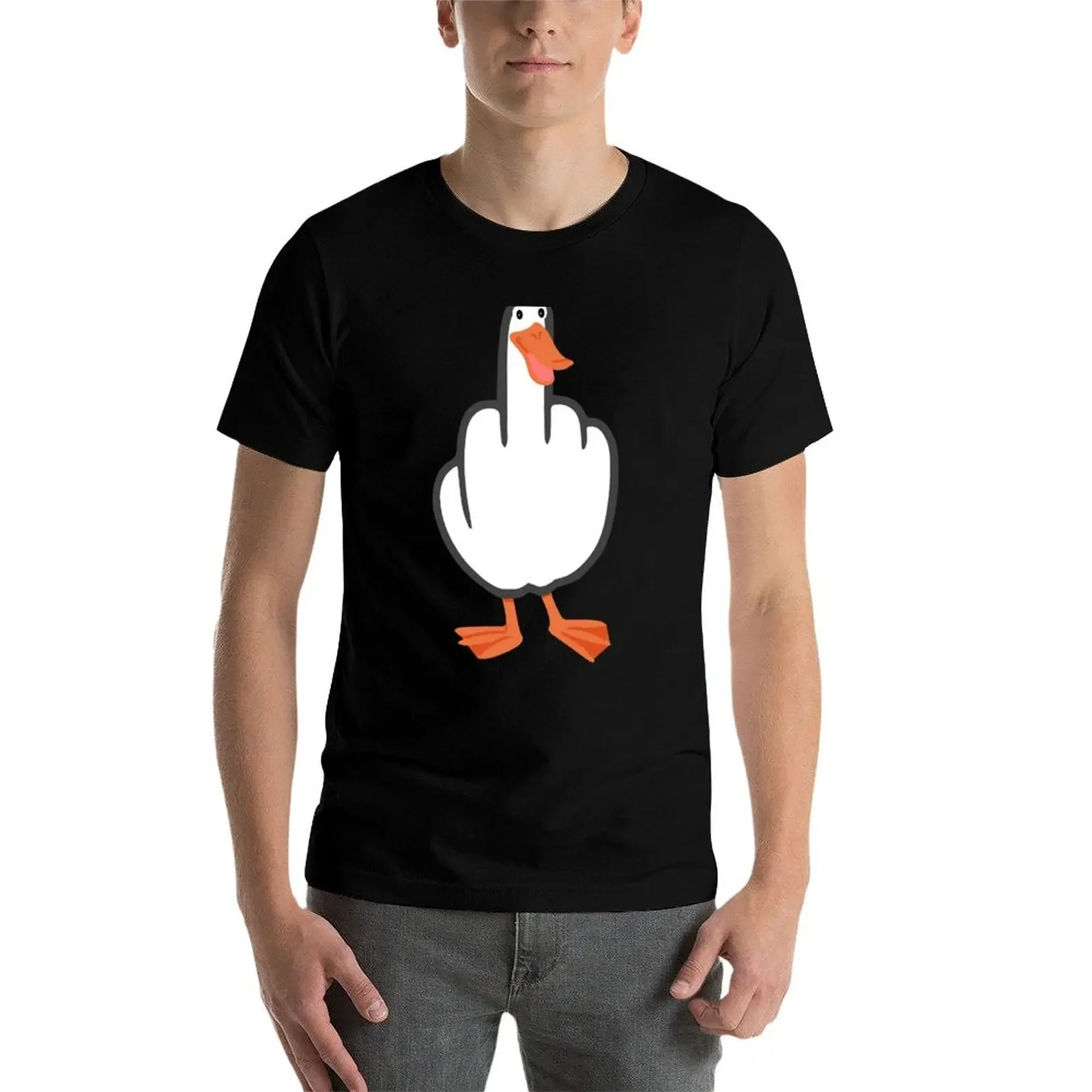 Duck Off. The 'Duck You' Middle Finger. T-Shirt graphics tops t shirts for men pack image 4