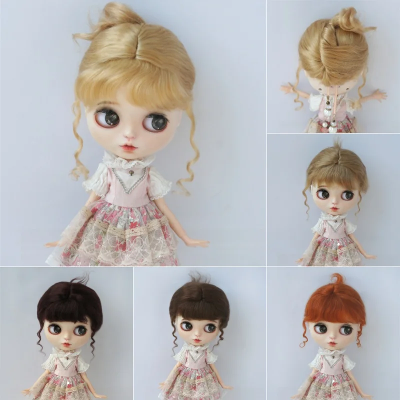 JD160 1/12 1/8  1/3 1/4 1/6  Classical Twist Mohair BJD Wigs  OB11 YOSD MSD SD DOD Blythes Nobel  Lady updo Doll Hair