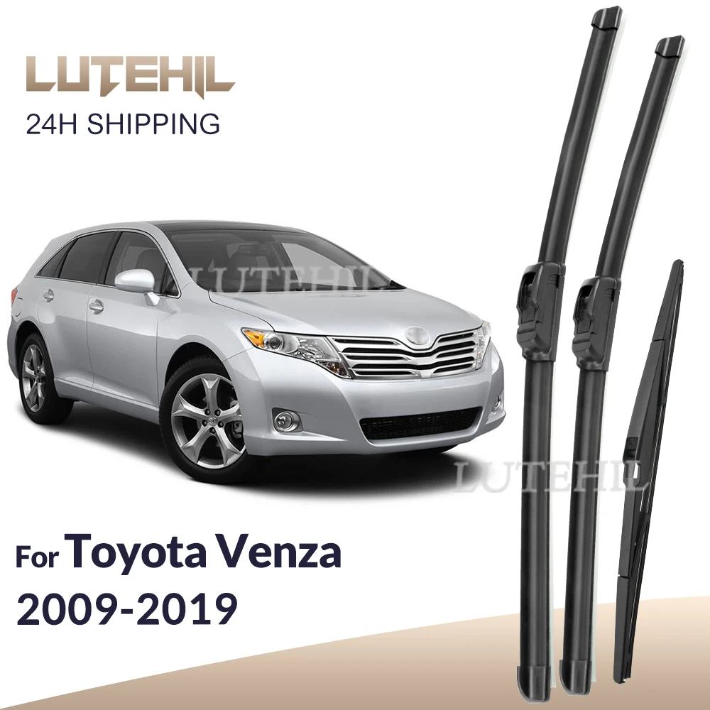 

For Toyota Venza AV10 2009-2019 2010 2011 2012 Wiper Front & Rear Wiper Blades Windshield Windscreen Window Brushes 26"+22"+12"
