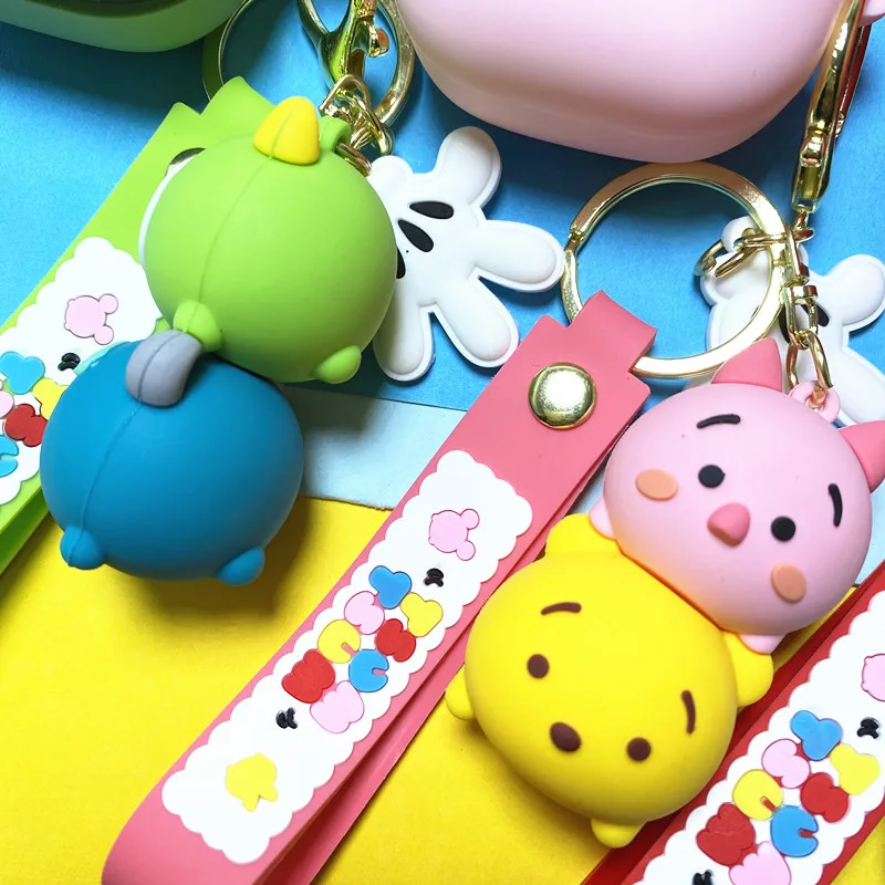 만화 디즈니 이어폰 케이스 커버, 실리콘 무선 이어버드 보호 쉘, 키체인 포함, 삼성 갤럭시 Buds2 프로 라이브 2