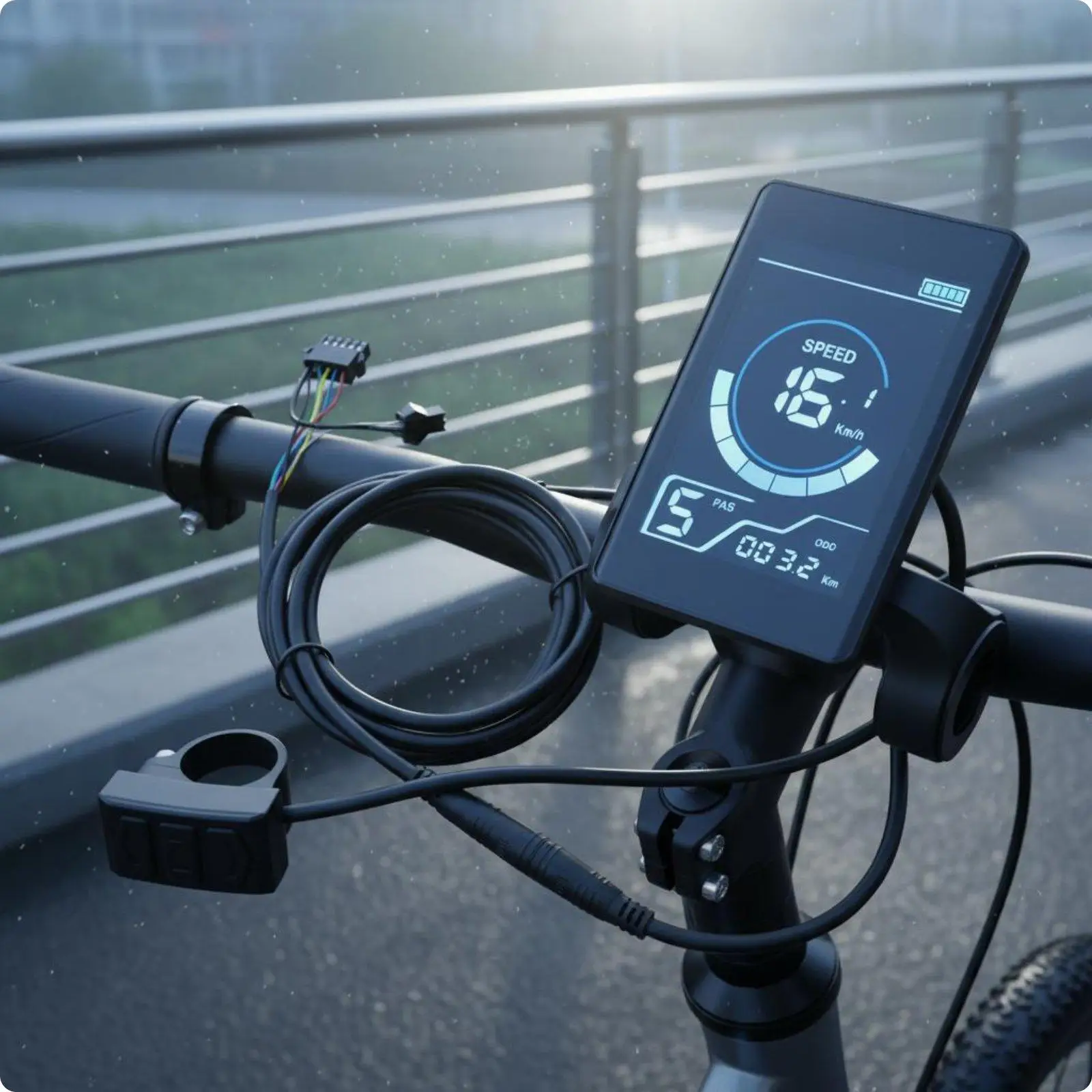 Electric Bike Speed Meter Clear Digital Screen Cycle Display Bicycle Electric Kit Mountain Scooter for Real-time Travel