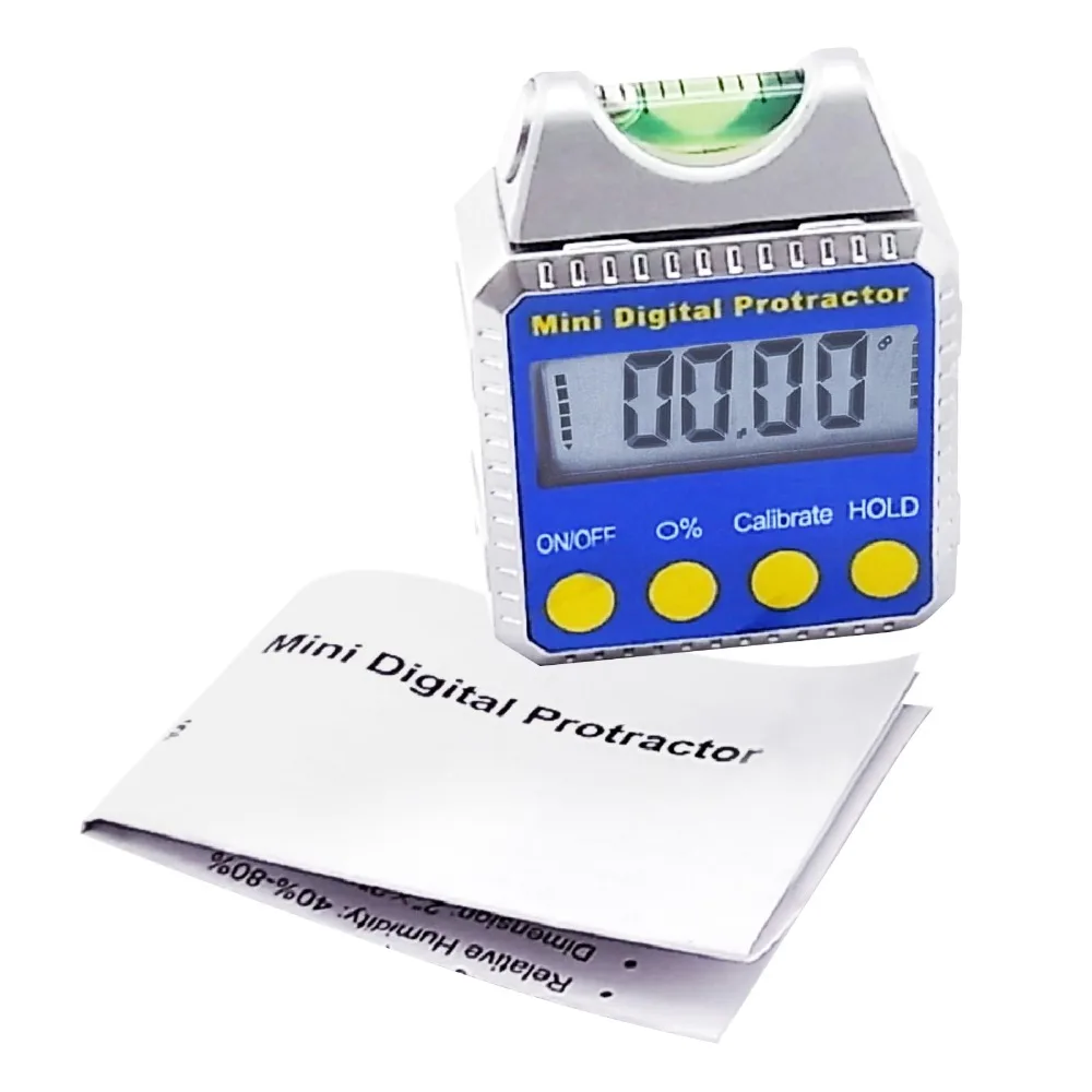 Digital Bevel Gearbox/Inclinometer/Protractor Level Built-in Magnetic Base & Always Upright LCD