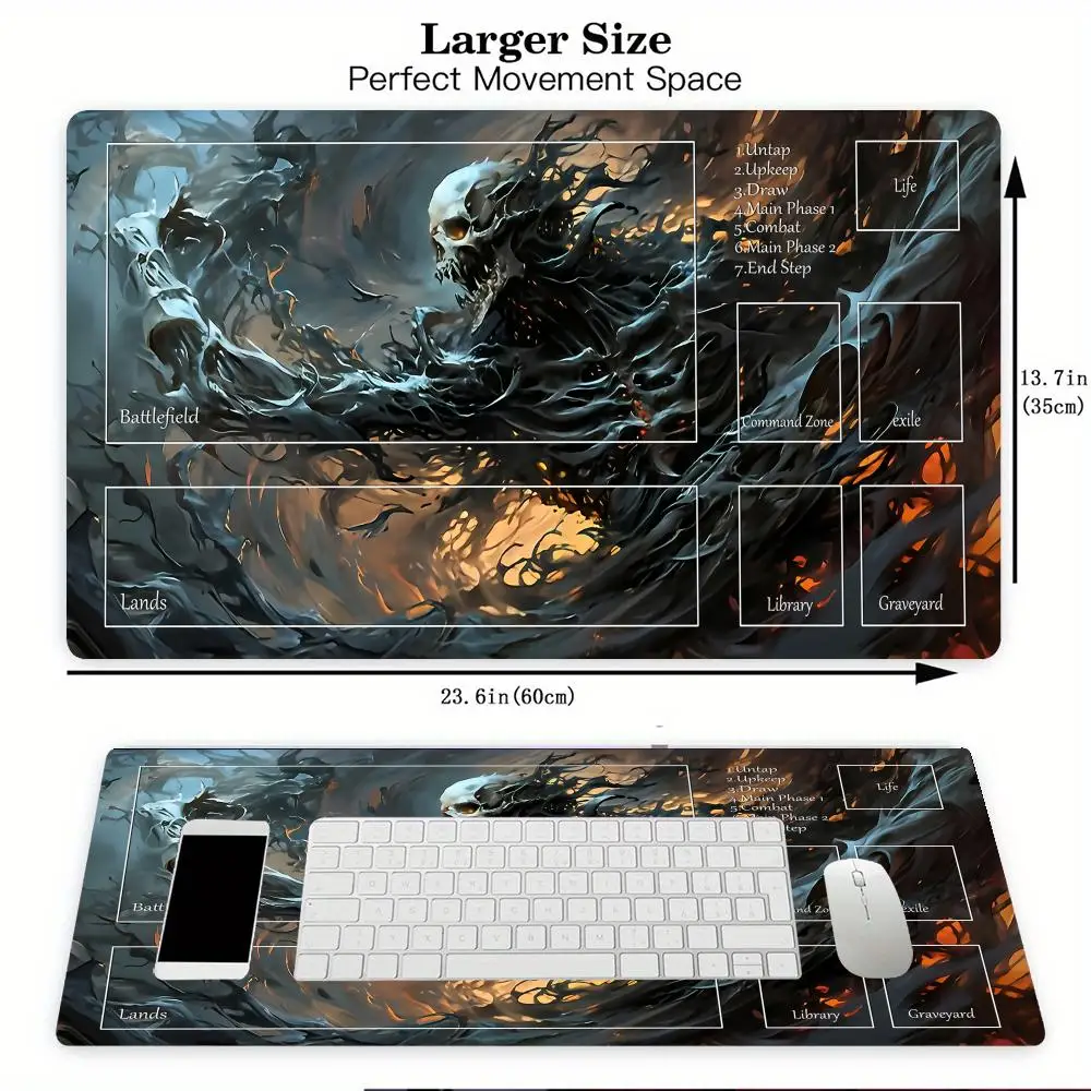 Playmat MTG Playmat Dragon Archer Raccoon Mouse Mat Anti-Slip Durable Stitched Edge 35X60CM Desk Mat Tapete Magic MTG