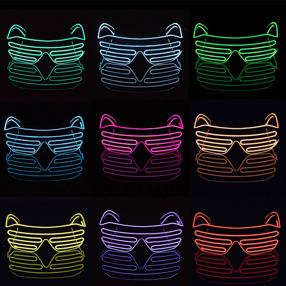 

Motorcycle Fashion Light Up LED Night Cycling Glasses Motor Headwear for Rider Christmas Thanksgiving Day Music Festivals