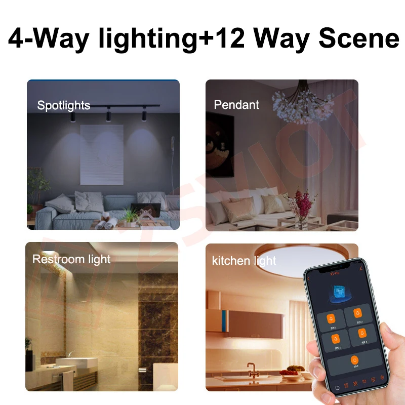 Tuya Smart Zigbee Built-in voice control switch 1/2/3/4Gang UK Light Switch 12way scene Remote Controller Smart life App 85-250V