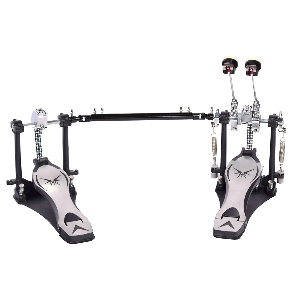 

Drum Kit Double Pedal Aluminum Alloy Double Chain Kick Pedals Tread Hammer Jazz Drum Foot Pedal Music Drums Drumstick Accessorie