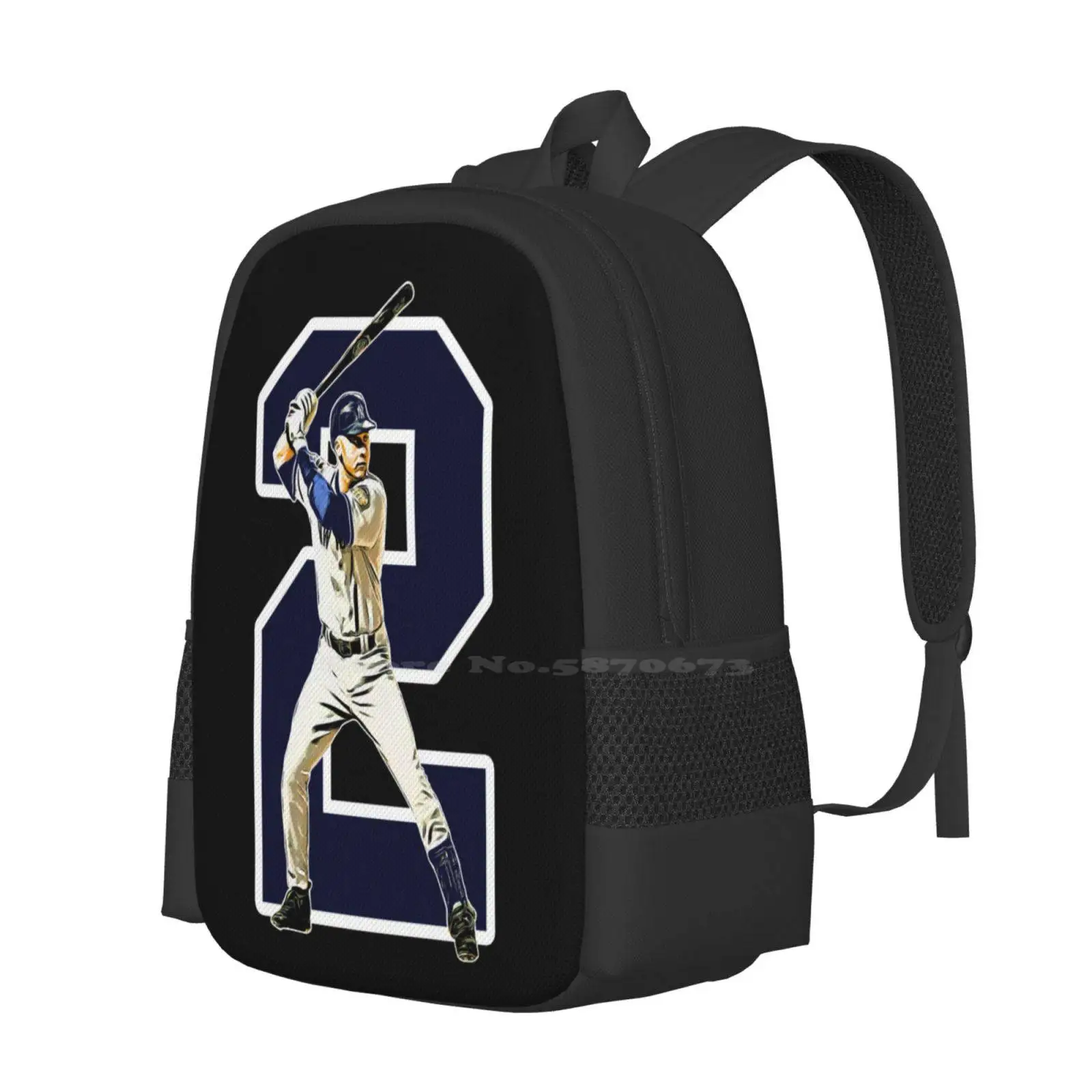 Yan Keess Hot Sale Backpack Fashion Bags Derek Jeter Ny 2 Bronx Bombers Savages