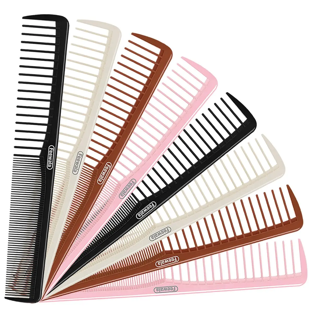 

Combs Set, Classic Hair Comb, Fine and Wide Teeth, For Hairdressing, Grooming, Detangling, Sectioning, Teasing,For Women and Men