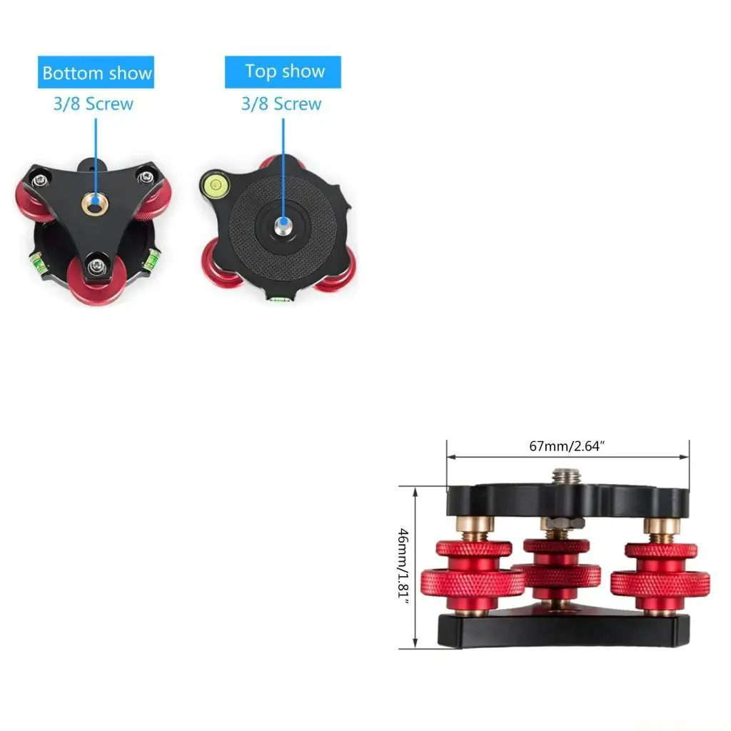 

M5TD DSLR-камера, выравнивающая база для головы, трехколесное основание из алюминиевого сплава, точная регулировка, держатель