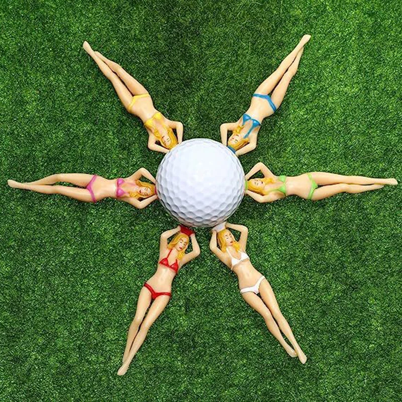 6Pcs Neuheit Sexy Bikini Golf Tees Kunststoff Zubehör