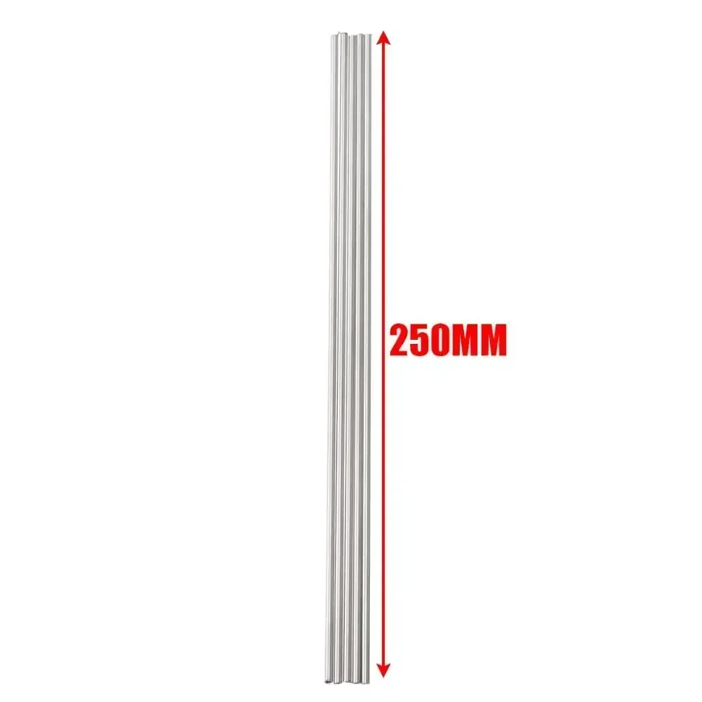 5pcs 304 Stainless Steel Capillary Tube Mayitr Silver Tubes 3mm OD 2mm ID 250mm Length with Oxidation Resistance e