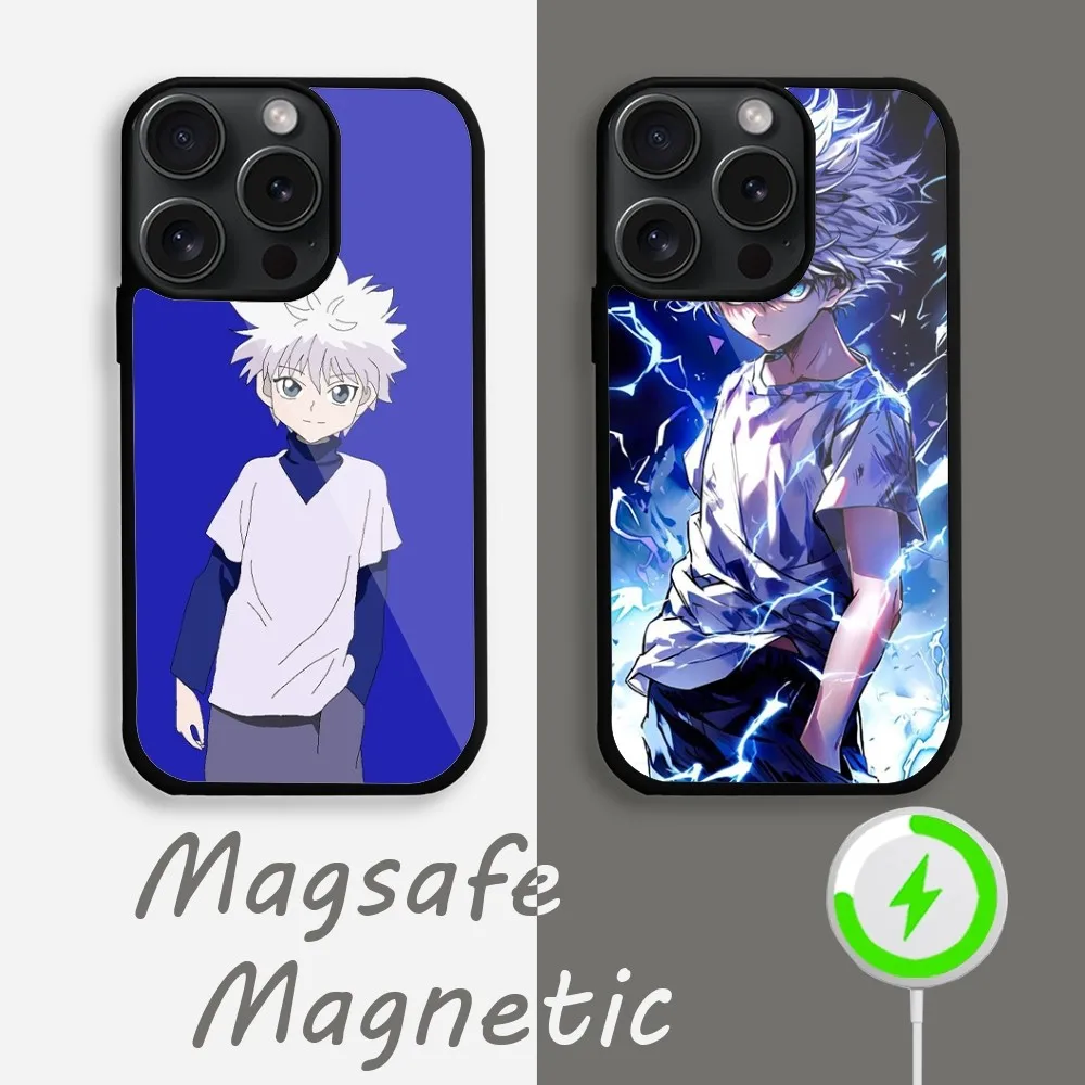 Bilibili HUNTER Killua Zoldyck Phone Case For iPhone 15 14 13 12 11 Pro Max Plus Magsafe Magnetic Wireless Charging Cover