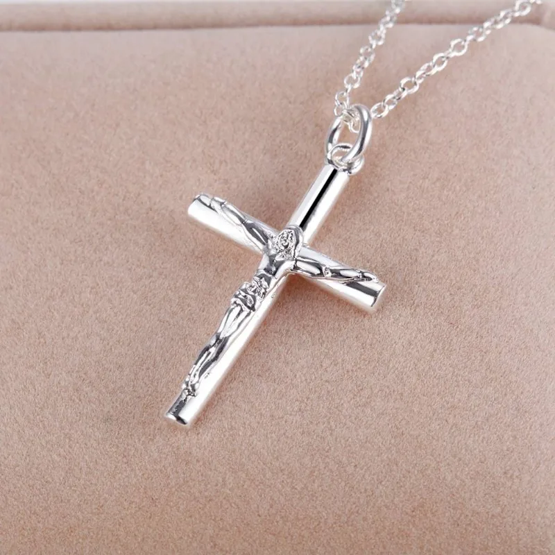 

New 925 Sterling Silver Necklace Cross Pendant for Women High Quality Wedding Engagement Jewelry Fashion Zircon Holiday Gift