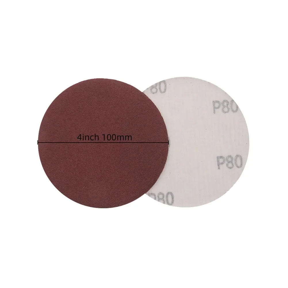 10Pcs 100mm Sanding Disc 60-240 Grit Sandpaper Buffing Wheel Hook And Loop Backing Pads For Electric Drill Grinder Rotary Tools