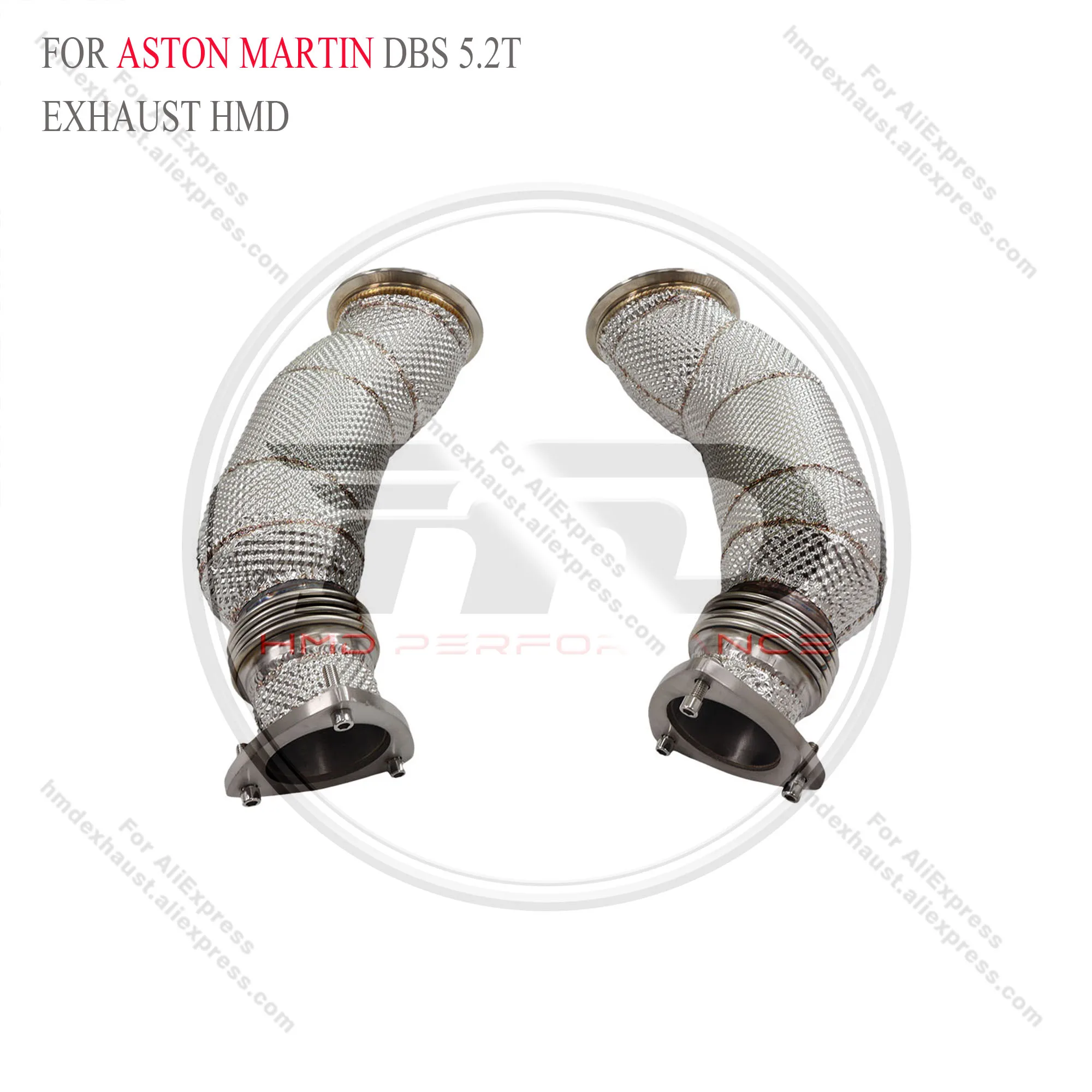 

Downpipe for Aston Martin DBS 5.2T with Heat Shield, HMD Exhaust System, Performance Quality Certification, Hot Sale