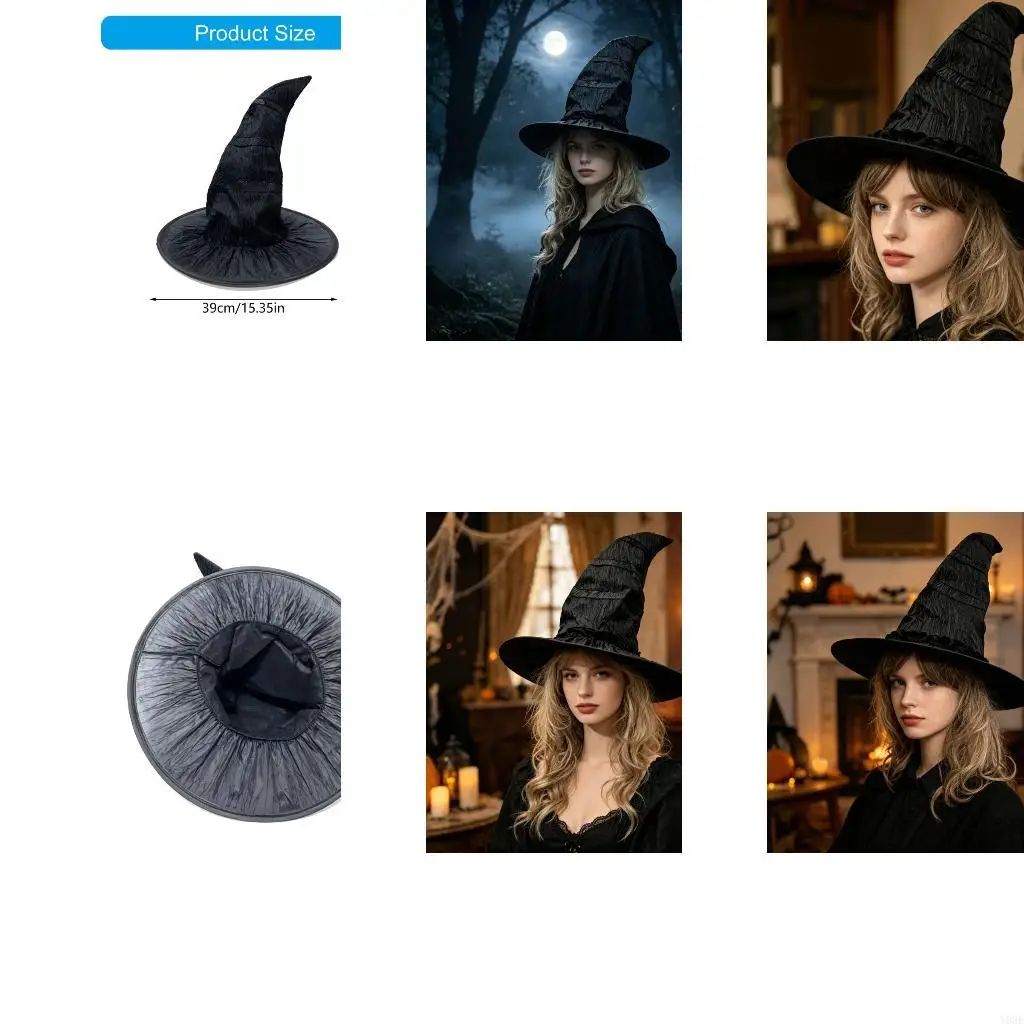 Gothicism Witch Costume Hat Cosplay Masquerades Carnivals Women Hat Halloween Y08E