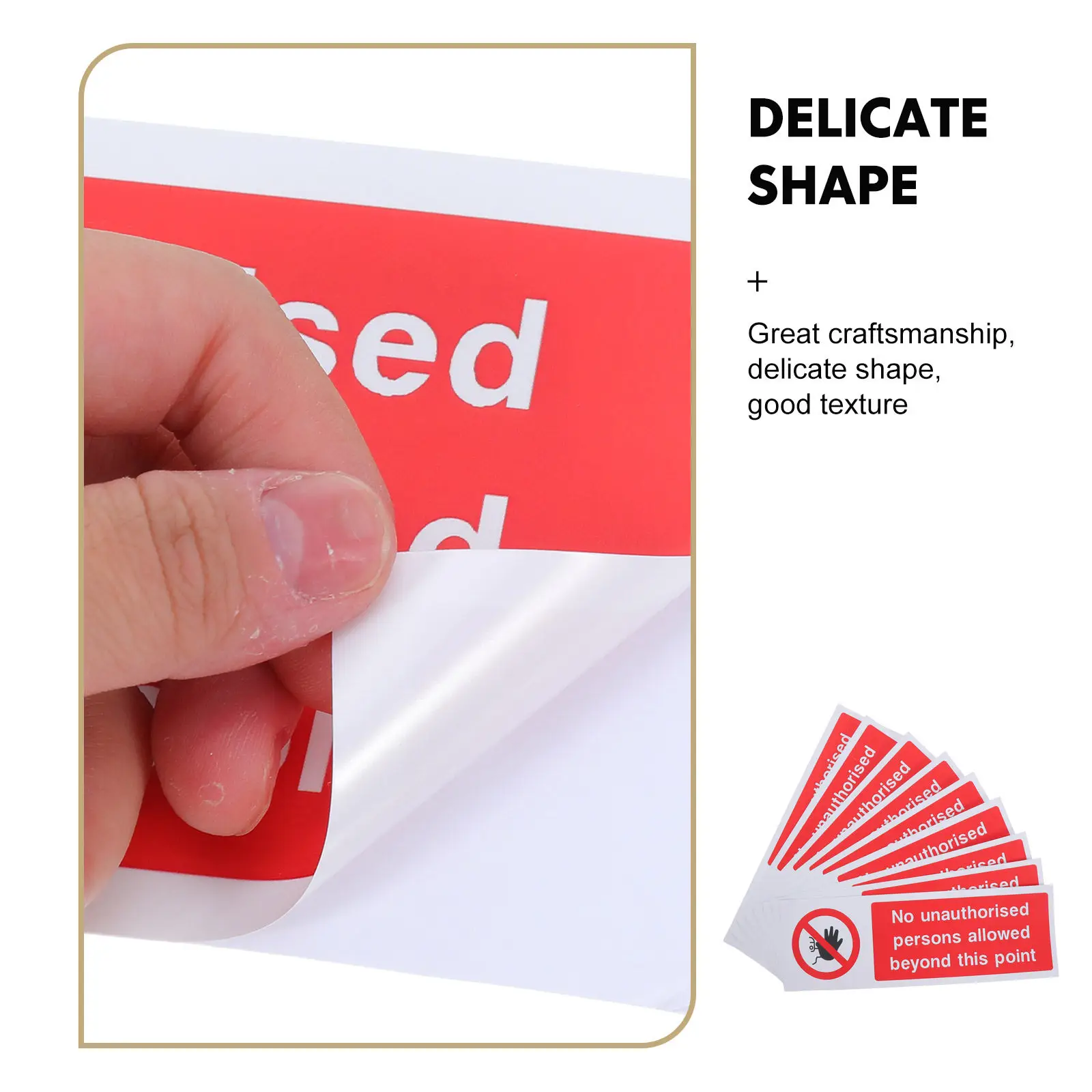 10Pcs Safety Warning Stickers No Entrance Signs Do Not Enter Labels Caution Signs for Indoor Outdoor Private Restricted Areas