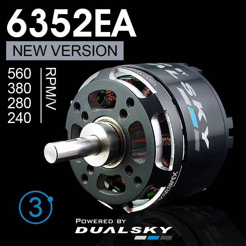 

HOT Dualsky XM6352EA 3rd Generation For Model Airplane Fixed Wing Brushless Motor High Speed Motor 2-6S Brushless Motor