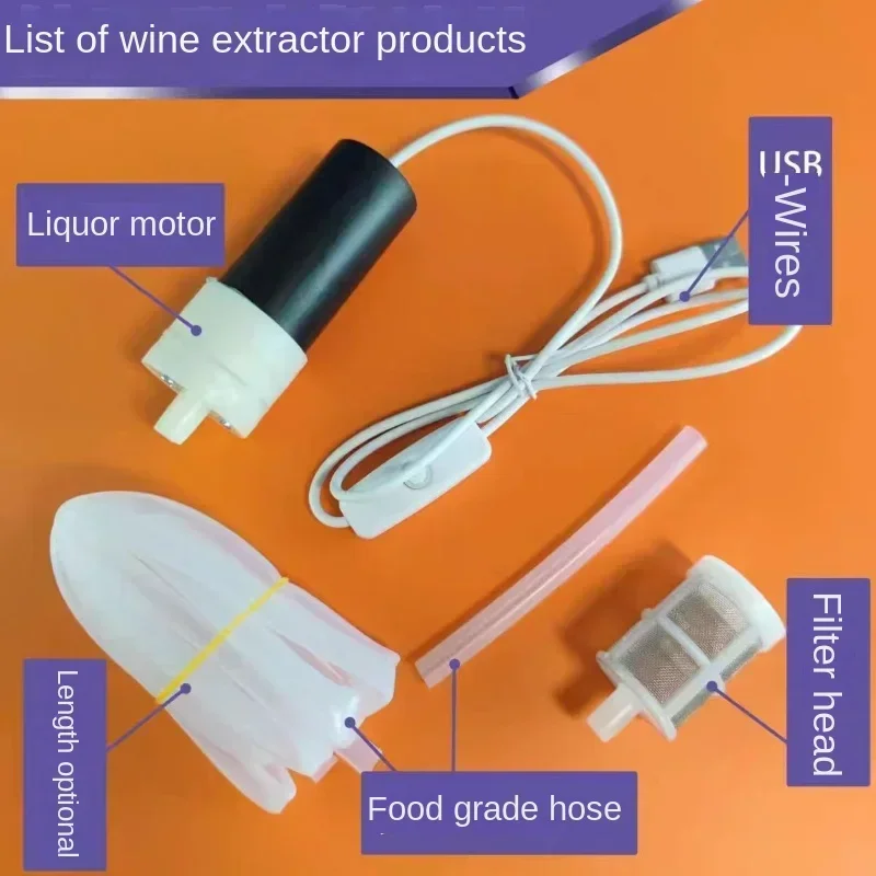 DIY High-Flow Electric Pump  Wine USB Interface Peristaltic Pump Miniature Dosing Peristaltic Hose Electric Water Pump