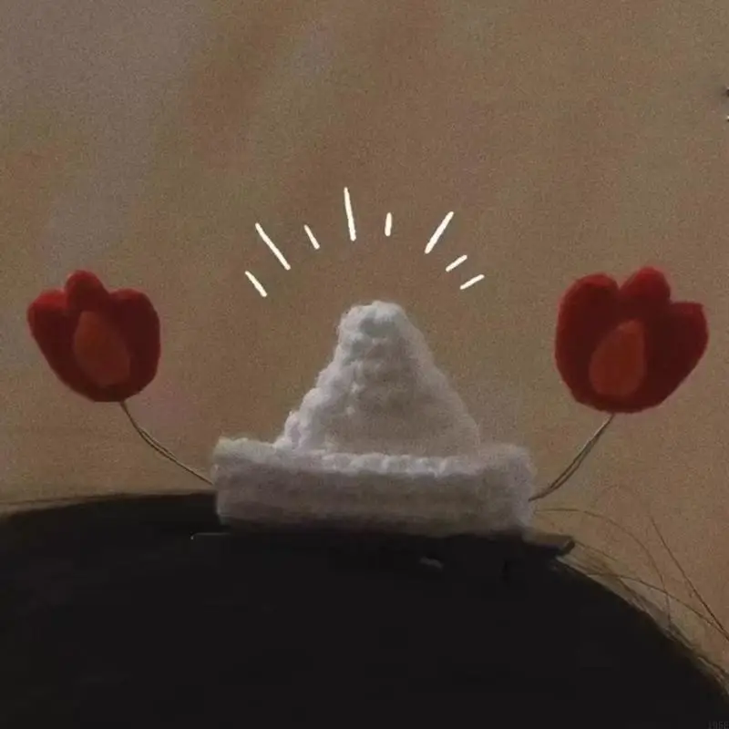 195E Little Flame Hat spinka do włosów na Halloween festiwal klips boczny kobiety dziewczyna spinki do włosów uroczystości do