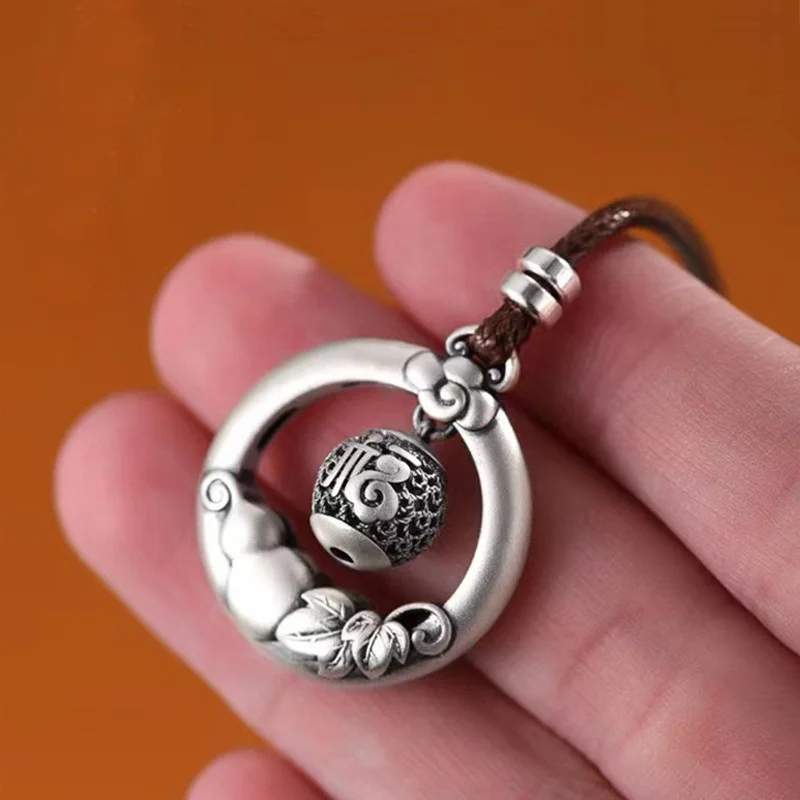 Lucky Auspicious Clouds Calabash Necklace Women Jewelry Vintage Safety Buckle Pendant Men Choker Accessories