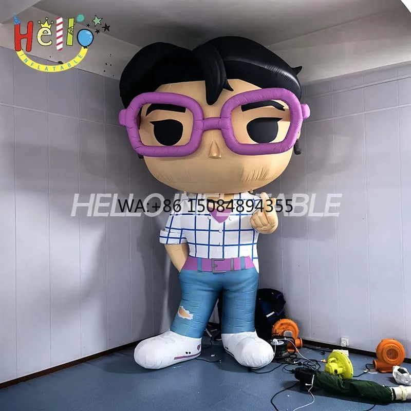Customizable Multi-Color Inflatable Cartoon Character UsingThermal Transfer Printing with Blower