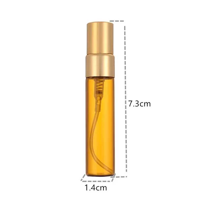 Garrafas De Perfume De Vidro Âmbar, Garrafa De Spray De Bomba Recarregável, Frascos de Atomizador Vazio Transparente Perfume, 5ml, 50Pcs 100Pcs