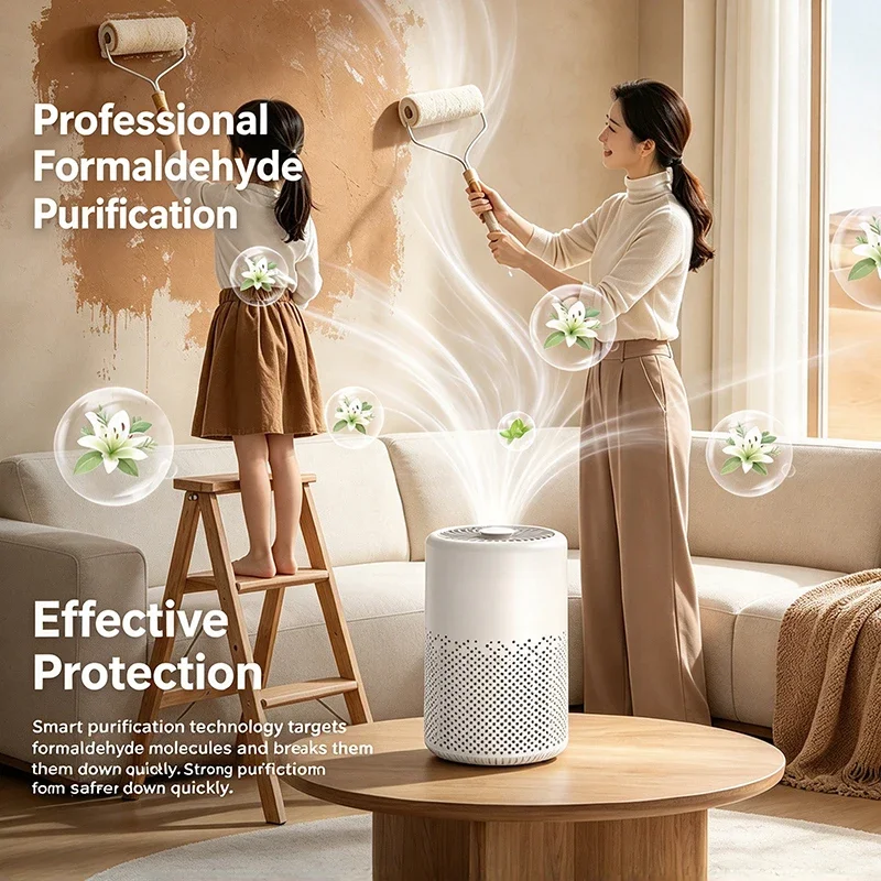 Lenovo Portable Mini Air Purifier USB Quiet Air Cleaner HEPA Activated Carbon Filter Odor Eliminator for Home Car Office Bedroom