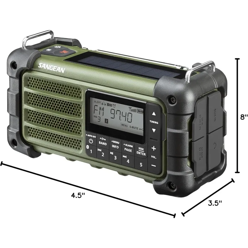 MMR-99 /FM-RBDS/بلوتوث/AUX/الطقس/راديو الطوارئ الرقمي متعدد الطاقة #6