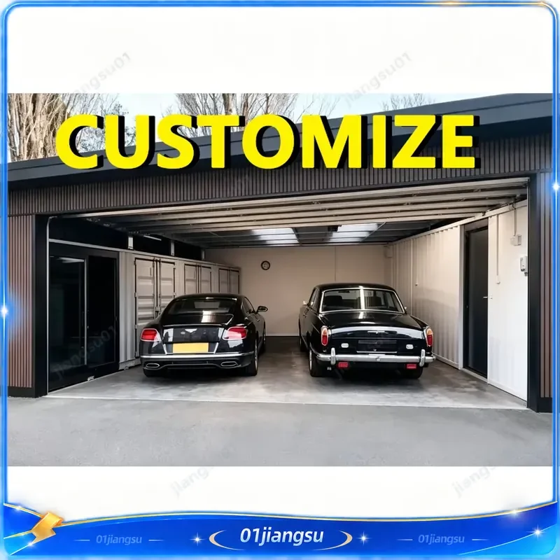Custom Prefab Steel Structure Storage Building Mobile Garage Carport Container Warehouse Quick Install Multi Functional Shed