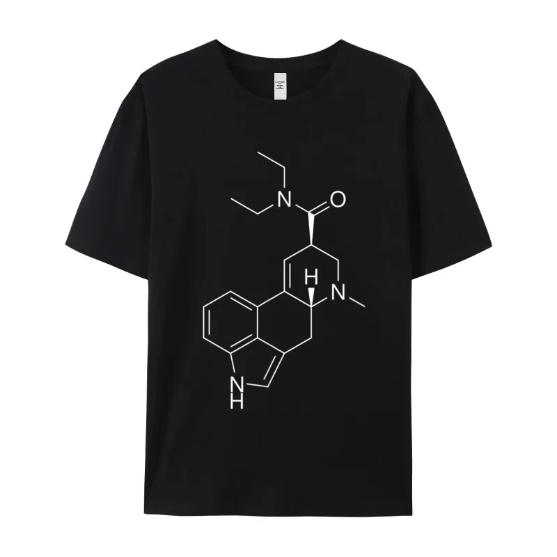 LSD Molecule T-Shirt__20406 Funny T-Shirt Grandpa 100% Cotton Father Day Tops & Tees Tee Shirts Short Sleeve Classic Crew Neck