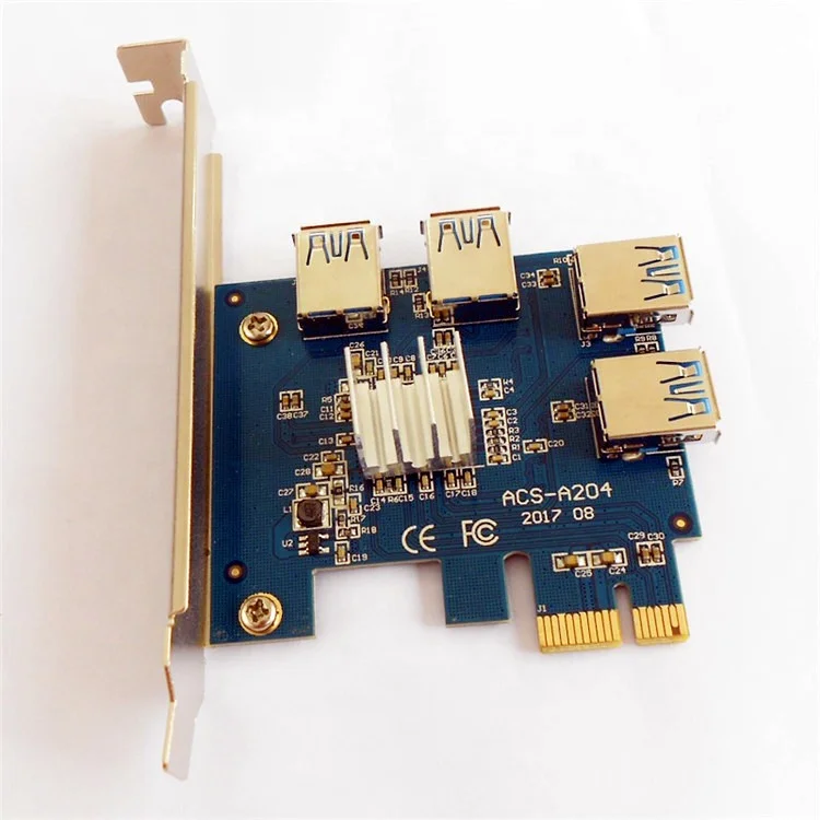 4 X USB 3.0 Expansion Card PCI Express PCIe to 4 Ports USB3.0 Controller Adapter