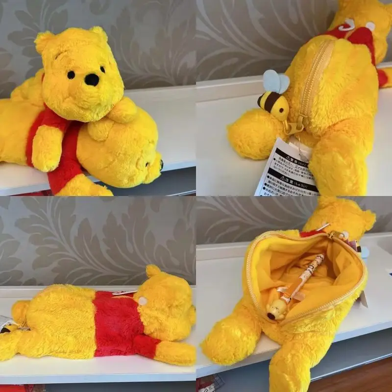 

Disney Cartoon Winnie-The-Pooh Pencil Case Beautiful Students' Large-Capacity Doll Pencil Case Birthday Gifts Desktop Decoration