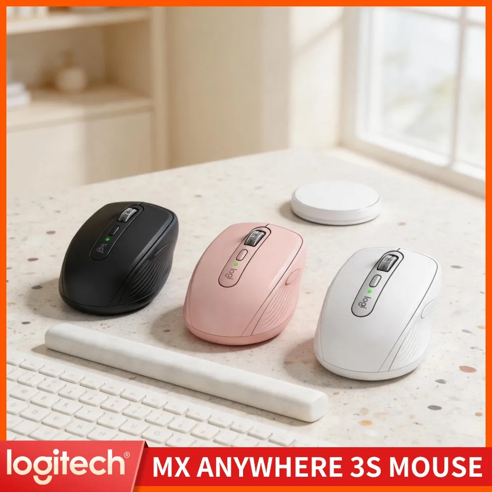 Convenient Compact Wireless Mouse Flexible Scroll Setting Soft Tap Logitech MX Anywhere 3S For Fashion Designer File Browsing