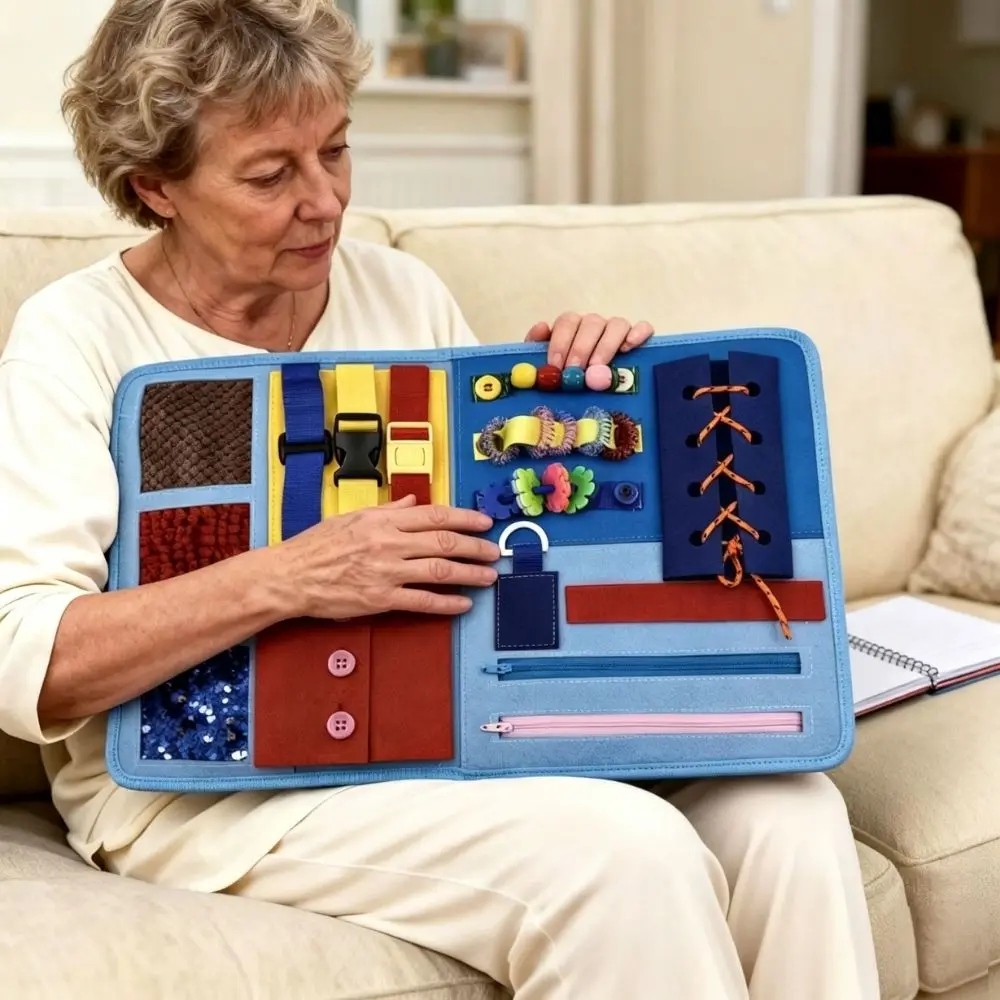 Soothing Activity Sensory Blankets Elderly Perception Training Notebook Dementia Alzheimers Patients Memory Training Blanket