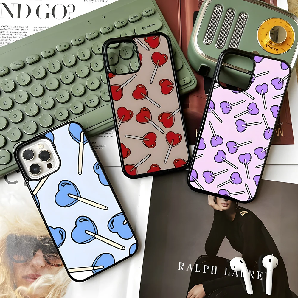 Lolly Poppy Phone Case Silicone PC+TPU For IPhone 6S 7 8 Plus X Xs Max For Apple Phone XR 11 12 MINI Pro Hard Fundas Shell Cover