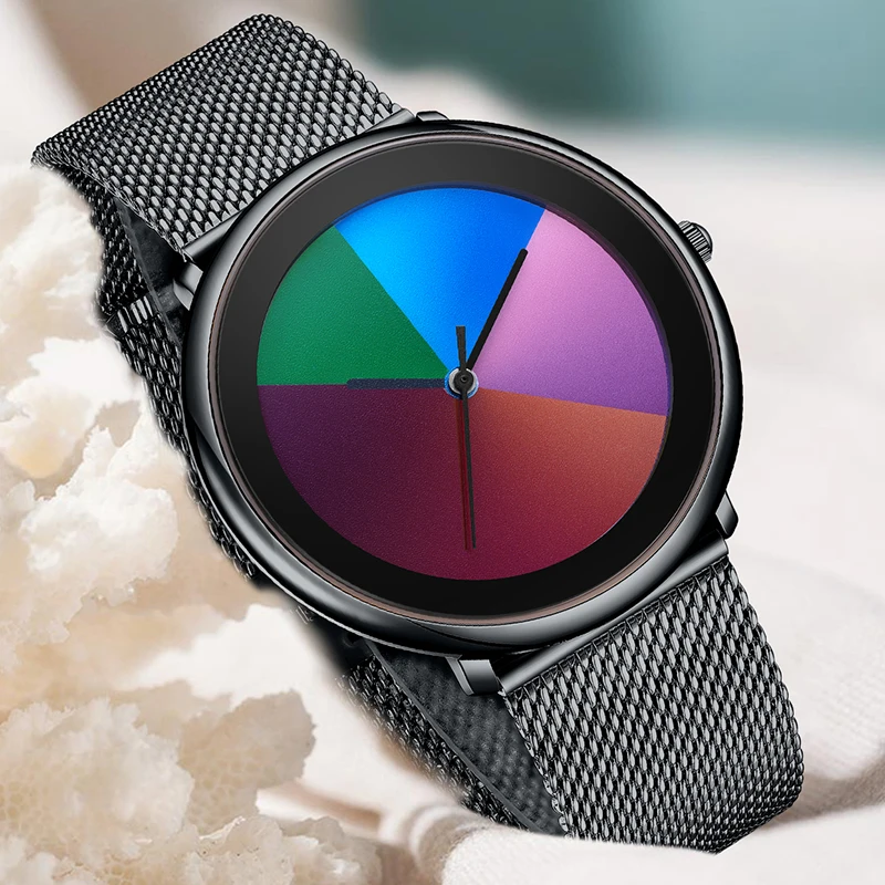 ساعة LIGE الأصلية بسوار للنساء، أنيقة للغاية، شبكية رفيعة للغاية مقاومة للماء، كوارتز، ساعات رسمية فاخرة للسيدات #4