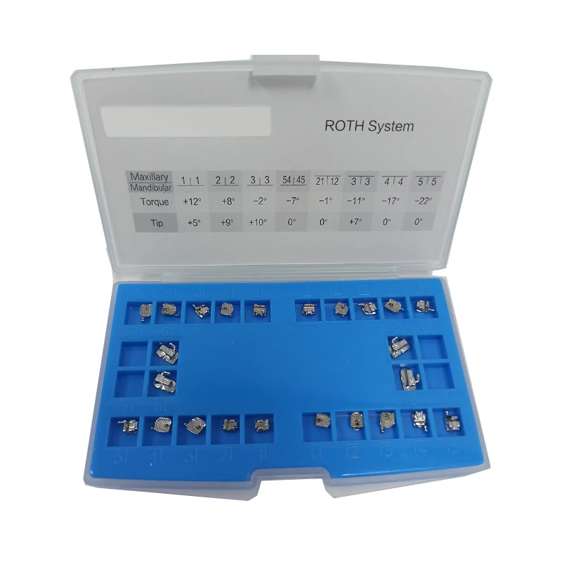 24pcs/Box KND Orthodontic Metal Self-Ligating Bracket MBT/ROHT 022 345HOOKS/ 24Pcs Roth 022 345H Metal Self Ligating Bracket