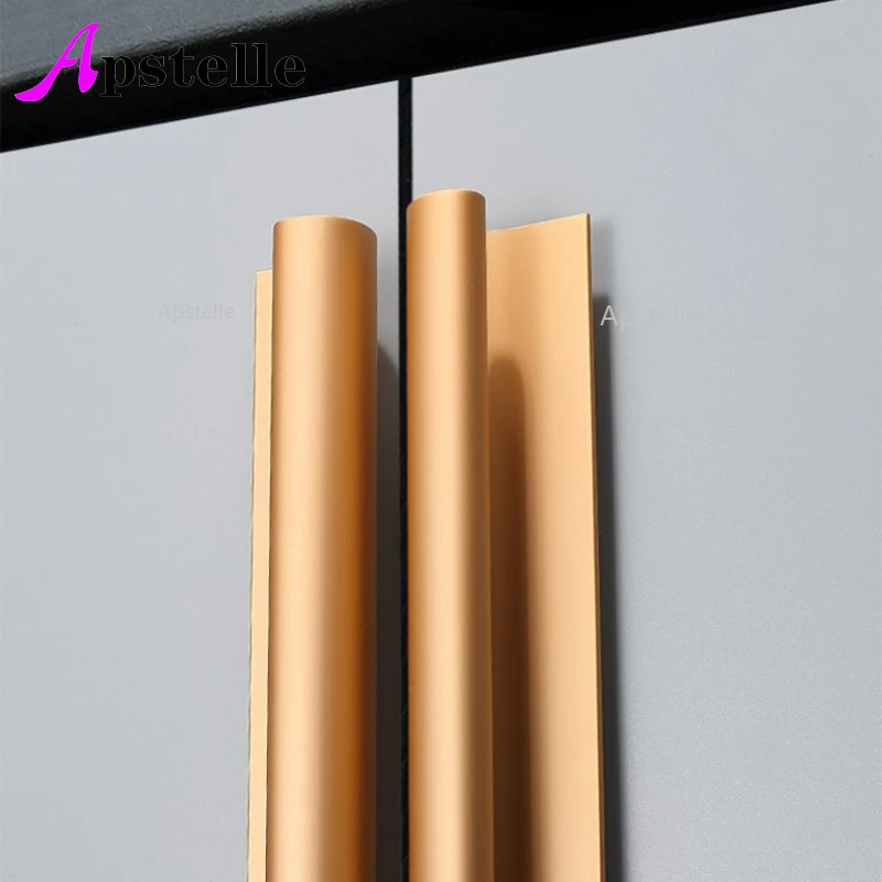 APSTELLE  Extended Wardrobe Gold Gray Zinc Alloy Handle Nordic Drawer Handle Wine Cabinet Closet Handle of Furniture Hardware