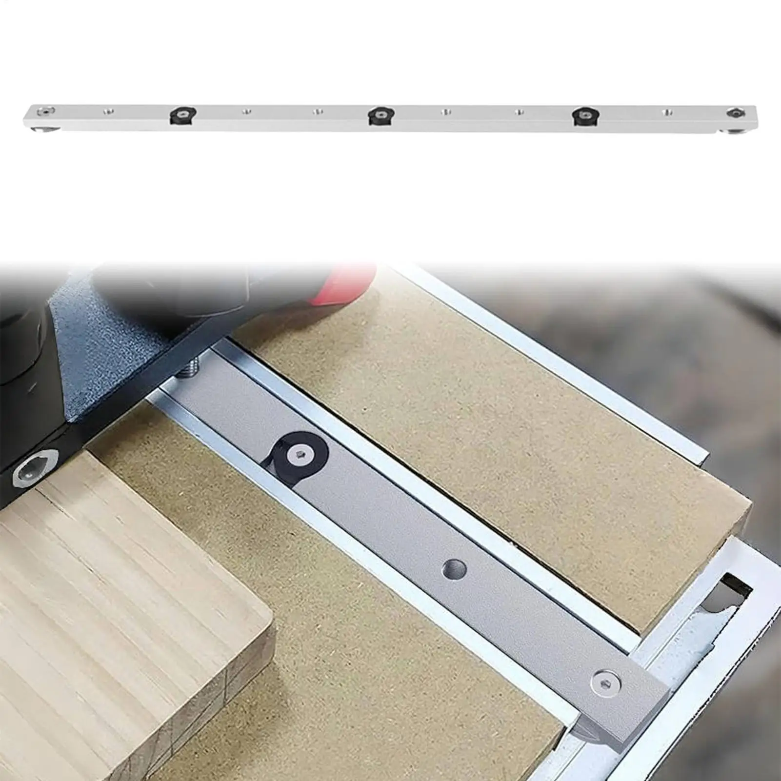 Miter Bars For Table Saw Miter Bars Rail Runner 450Mm Accurate Aluminum Alloy Tools For Project Construction Craft Woodworking