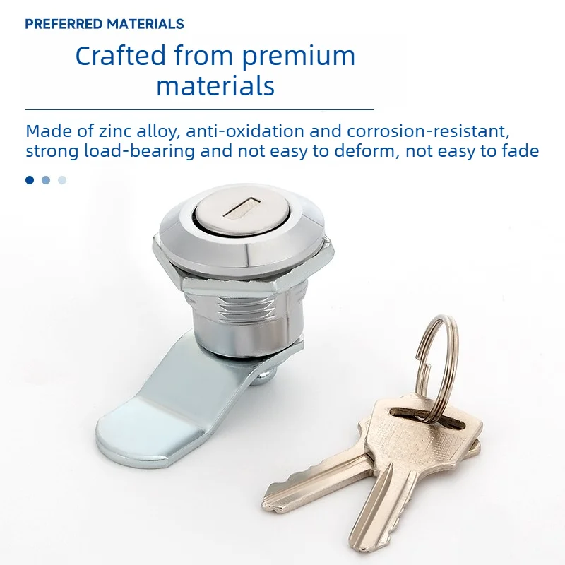 MS407  Round Lock, Zinc Alloy Mini Cylinder Lock for Electric Meter Box Distribution Cabinet Industrial Switchgear Door Hardware