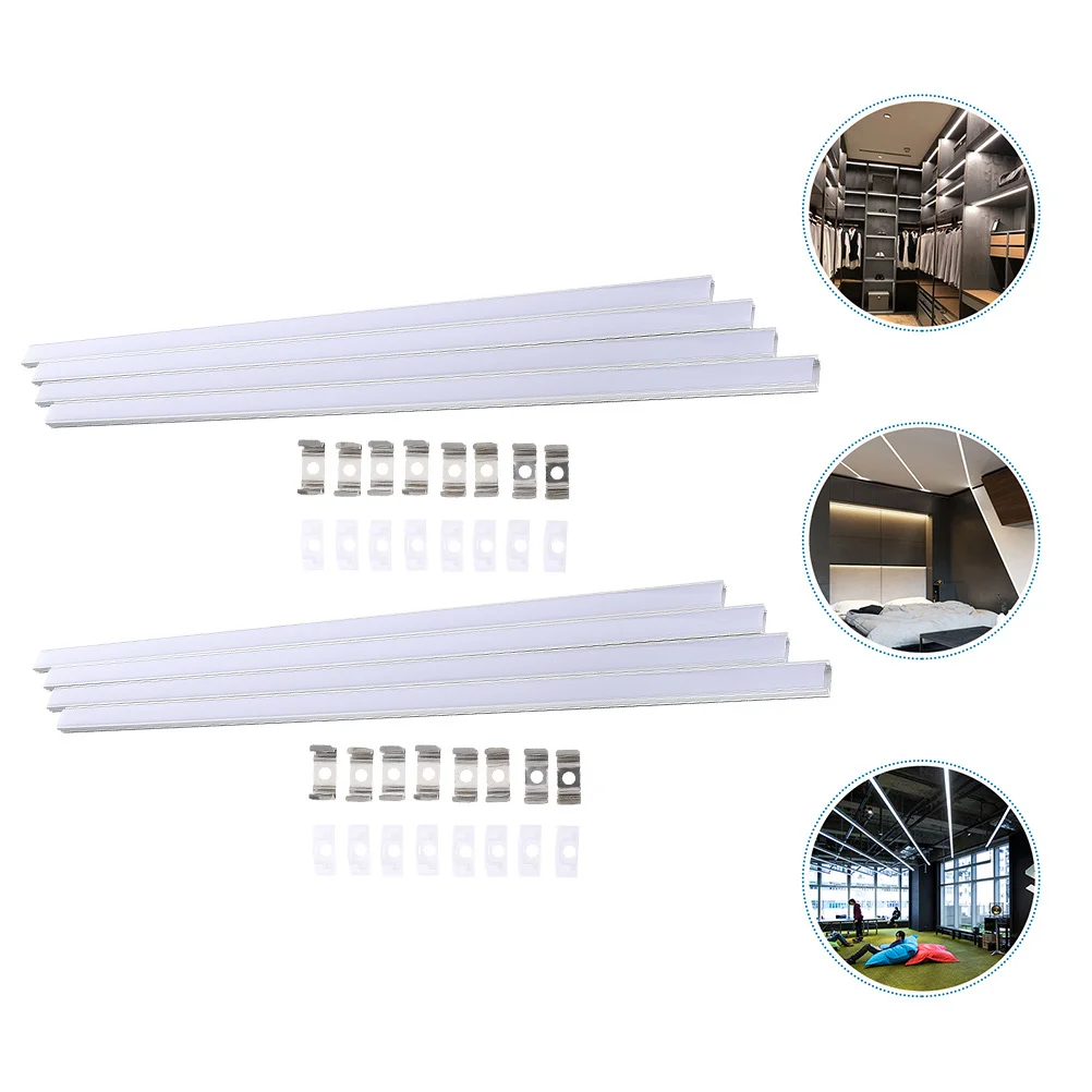 

8 set Led U Shape Aluminum Channel For Strip Light Diffuser Track Lighting Home Commercial Aluminum Channel For Led Strips