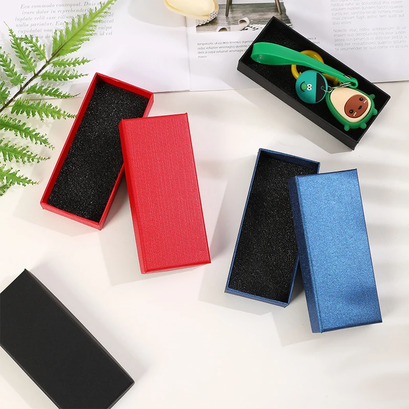 Rectangle Jewelry Black Gift Boxes for Necklace Earrings Bracelets Keychain Accept Dropshipping size 12 * 5 * 2.5cm