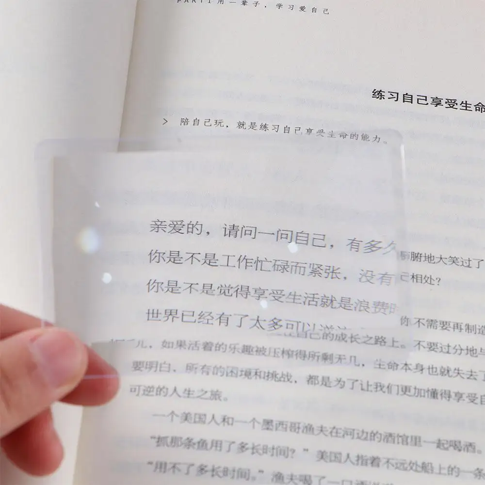 3X For Reading Newspaper Book Transparent Credit Card Shape Magnifiers Magnifying Glass Loupe Fresnel Lens