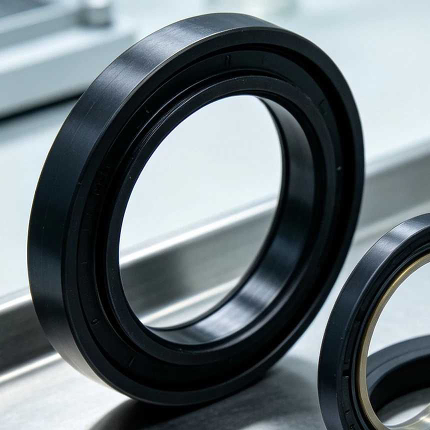 TC Black NBR Rubber Grooved U Lips Spring Joint  Gasket Ring Sealing Rotating Shaft Dust Skeleton Oil Seal