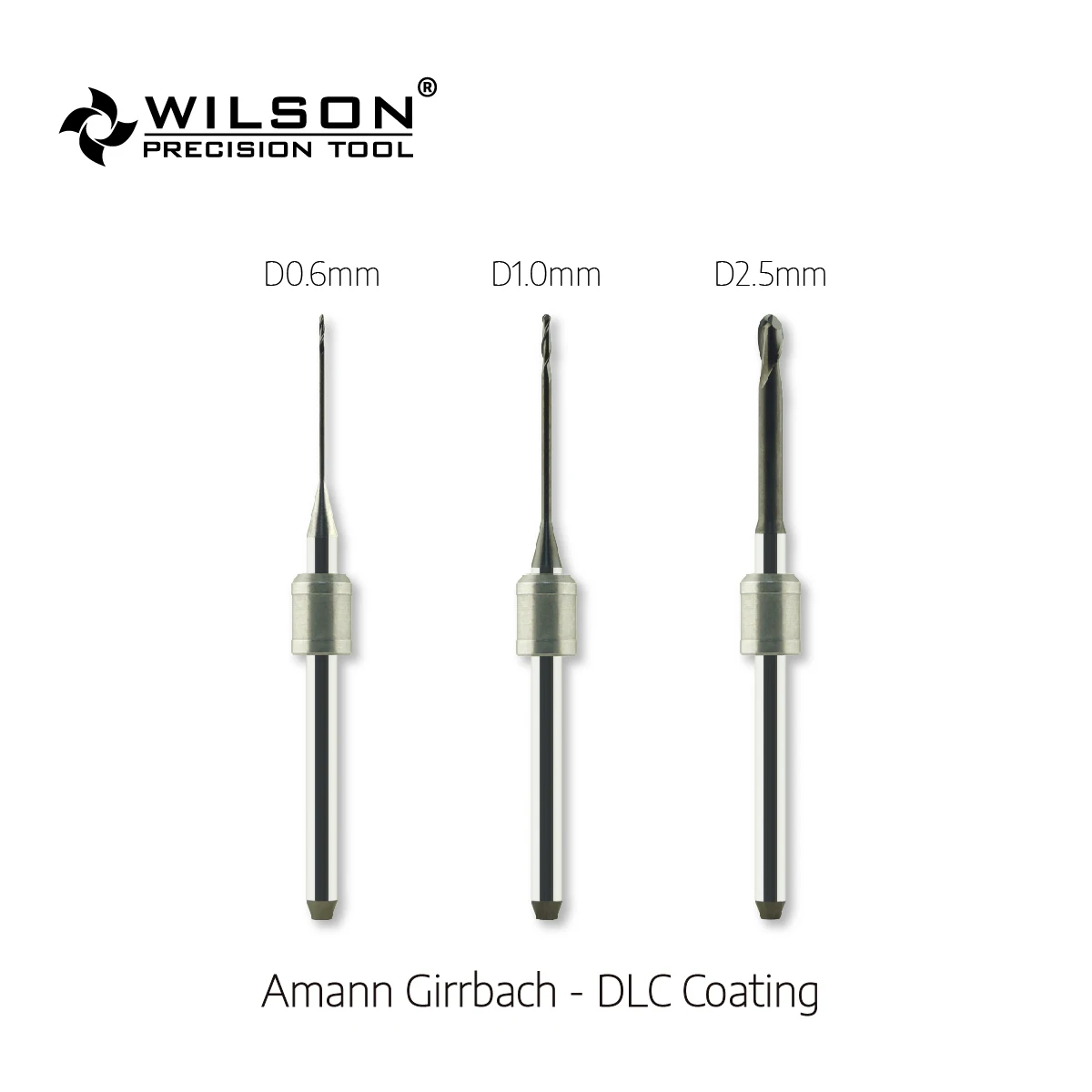 For Amann Girrbach Machines WILSON PRECISION TOOL Milling Burs-Cutting Zirconia- Overall Length 47mm