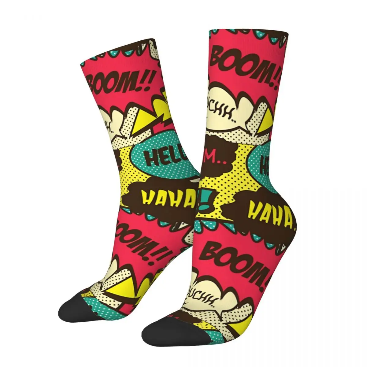 

Comic Book Lover Colorful Comic Book Panels Retro Men Women Socks Windproof Novelty Spring Summer Autumn Winter Stockings Gift