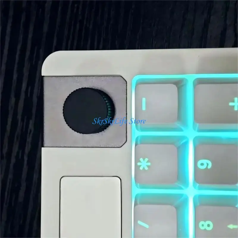 E65E Aluminum Sound Knob Customizable Control For D Shaft Half Shaft Mechanical Keyboards Slip Proof Designs
