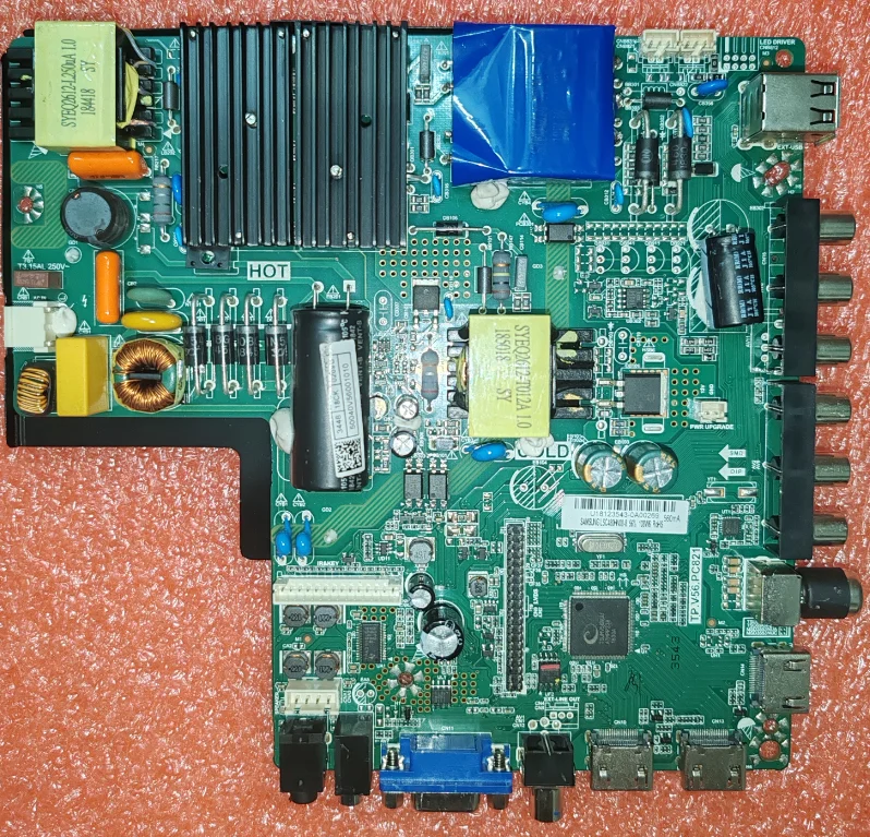 TP.V56.PC821 LED three in one TV motherboard tested and sent together with remote control
