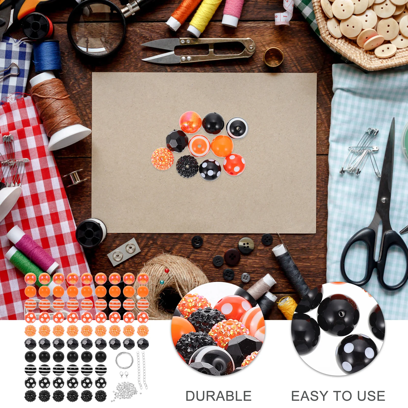 1Set Halloween Acrylic Beads Unique Elegant DIY Jewelry Making Supplies Good Using Feeling Craft Accessories Halloween Beads